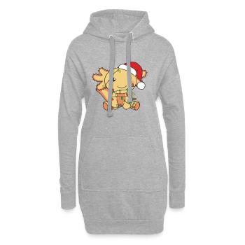Axolotl Noël Animaux d’hiver Axolotls - Sweat-shirt à capuche long Femme - gris chiné - Devant