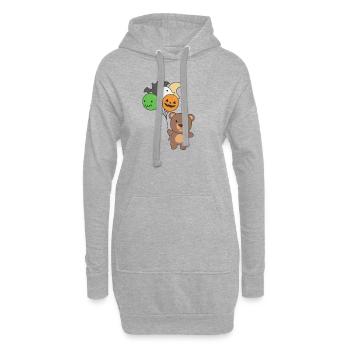 Ours Ballons d’Halloween pour enfants Ours mignons - Sweat-shirt à capuche long Femme - gris chiné - Devant