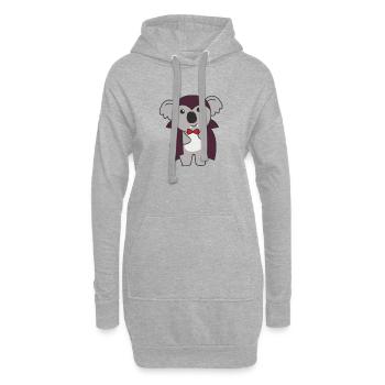 Koala Halloween süßer Teufel Kinder Vampir Kostüm - Hoodie-Kleid - Grau meliert - Vorne