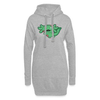 Axolotl Halloween Zombie Costume - Sweat-shirt à capuche long Femme - gris chiné - Devant