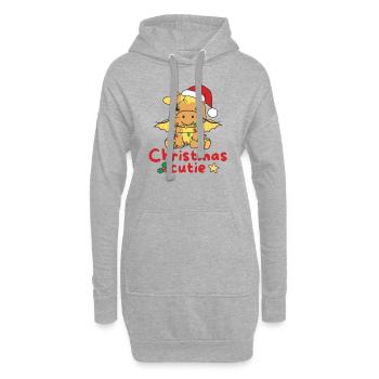 Dragon Noël Dragon Noël Cutie - Sweat-shirt à capuche long Femme - gris chiné - Devant