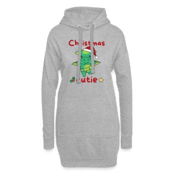 Dragon Noël Dragon Noël Cutie - Sweat-shirt à capuche long Femme - gris chiné - Devant