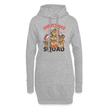 Cerf Arbre de Noël Escouade de Noël Cerf Cerf - Sweat-shirt à capuche long Femme - gris chiné - Devant