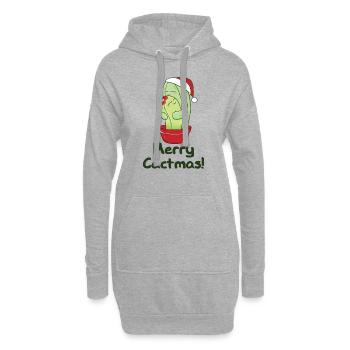 Jeu de mots sur les plantes de cactus drôles de Merry Cactma - Sweat-shirt à capuche long Femme - gris chiné - Devant