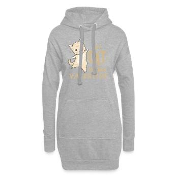 Mon chat est mon chat mignon de la Saint-Valentin pour la Saint-Valentin - Sweat-shirt à capuche long Femme - gris chiné - Devant