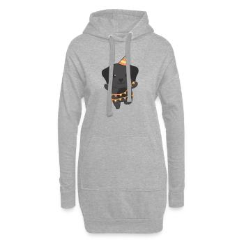 Labrador pour l’anniversaire un cadeau pour les enfants - Sweat-shirt à capuche long Femme - gris chiné - Devant