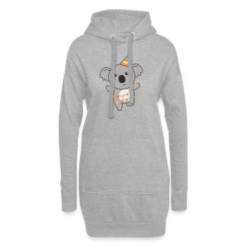 Koala pour l’anniversaire des enfants un anniversaire - Sweat-shirt à capuche long Femme - gris chiné - Devant
