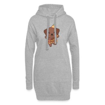 Labrador pour l’anniversaire un cadeau pour les enfants - Sweat-shirt à capuche long Femme - gris chiné - Devant