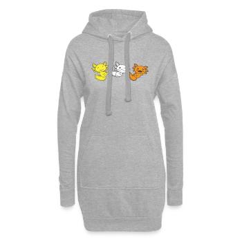 Maverique Flag Pride LGBTQ Axolotl - Sweat-shirt à capuche long Femme - gris chiné - Devant
