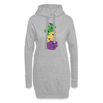 Que les manigances commencent Mardi Gras Koala Tower - Sweat-shirt à capuche long Femme - gris chiné - Devant