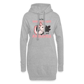 the best things in life are Axolotls süße Axololt - Hoodie Dress - heather grey - Front