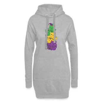 Que les manigances commencent Tour du Mardi Gras - Sweat-shirt à capuche long Femme - gris chiné - Devant