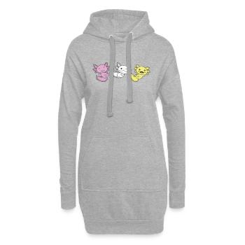 Twink Flag Pride LGBTQ Axolotl - Sweat-shirt à capuche long Femme - gris chiné - Devant