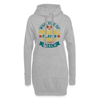 Coach Pickleball Spieler Pickleball Design - Hoodie-Kleid - Grau meliert - Vorne