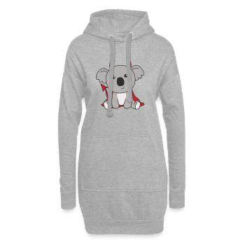 Koala Halloween süßer Teufel Kinder Hexen Kostüm - Hoodie-Kleid - Grau meliert - Vorne