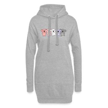 cupioromantic Flag Pride LGBTQ cute koala - Hoodie Dress - heather grey - Front