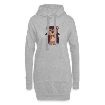 Ours Halloween Mignon Devil Enfants Vampire Costume - Sweat-shirt à capuche long Femme - gris chiné - Devant