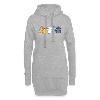 Aroace Flag Pride LGBTQ Mignon Pingouin - Sweat-shirt à capuche long Femme - gris chiné - Devant