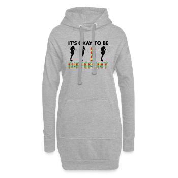 autism awareness month puzzel different Seepferd - Hoodie-Kleid - Grau meliert - Vorne