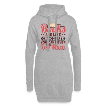 Conception d’amateurs de livres avec des livres pour la littérature - Sweat-shirt à capuche long Femme - gris chiné - Devant