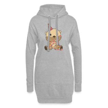 Loutre pour anniversaire pour les enfants un cadeau - Sweat-shirt à capuche long Femme - gris chiné - Devant