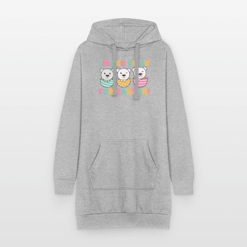 cute polar bears at Easter with Easter eggs polar bear Hoodie Dress