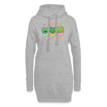 grenouilles douces à Pâques avec œufs de Pâques grenouille - Sweat-shirt à capuche long Femme - gris chiné - Devant