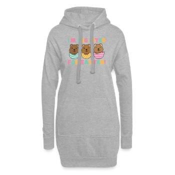 quokkas sucrés pour Pâques avec des œufs de Pâques quokka - Sweat-shirt à capuche long Femme - gris chiné - Devant