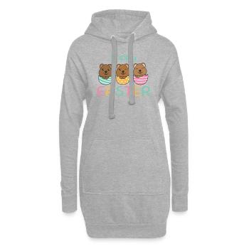 quokkas sucrés pour Pâques avec des œufs de Pâques quokka - Sweat-shirt à capuche long Femme - gris chiné - Devant