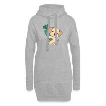 bye bye kindergarten hello school Labrador - Sweat-shirt à capuche long Femme - gris chiné - Devant