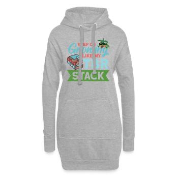 Buchliebhaber Design mit Büchern für Literatur - Hoodie-Kleid - Grau meliert - Vorne