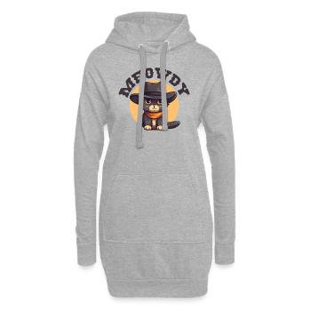 Meowdy Howdy Katze Cowboyhut süße Katzen - Hoodie-Kleid - Grau meliert - Vorne