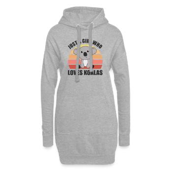 Juste une fille qui aime les koalas - koala mignon - Sweat-shirt à capuche long Femme - gris chiné - Devant
