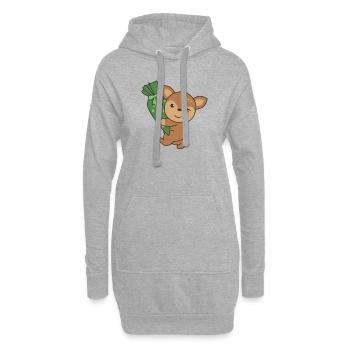 Bye bye Kindergarten Hello School Deer - Sweat-shirt à capuche long Femme - gris chiné - Devant