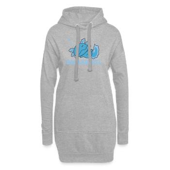 Relaxolotl Axolotl Liebhaber süße Tiere relaxen - Hoodie-Kleid - Grau meliert - Vorne