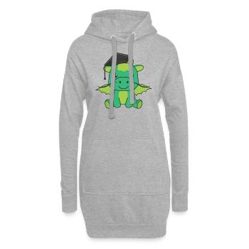 Kids Kindergarten nailed it Drache Graduation - Hoodie-Kleid - Grau meliert - Vorne