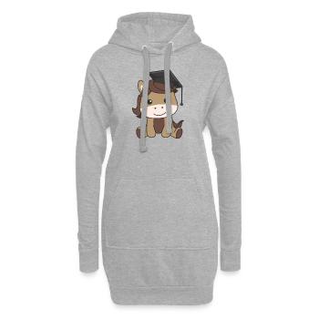 Kids Kindergarten cloué Remise des diplômes de chevaux - Sweat-shirt à capuche long Femme - gris chiné - Devant