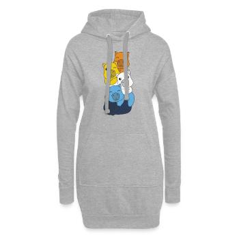 Aroace Flag Pride LGBTQ Mignon Capybara Stack - Sweat-shirt à capuche long Femme - gris chiné - Devant