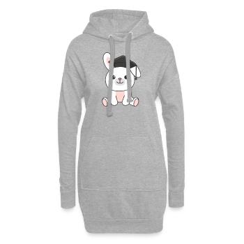 Enfants de la maternelle cloué Lapin Graduation - Sweat-shirt à capuche long Femme - gris chiné - Devant