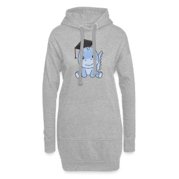 Kids Kindergarten nailed it Dino Graduation - Hoodie-Kleid - Grau meliert - Vorne