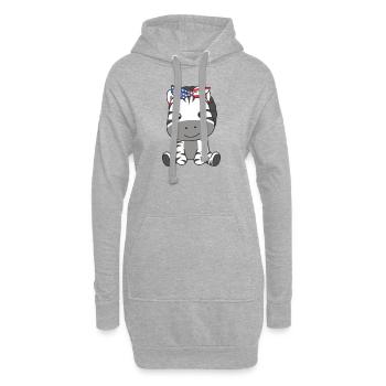 4 juillet American Zebra for Kids USA - Sweat-shirt à capuche long Femme - gris chiné - Devant
