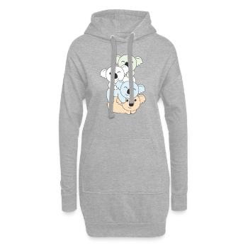 Unlabeld Flag Pride LGBTQ süßer Koala - Hoodie-Kleid - Grau meliert - Vorne