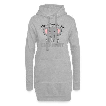 Je préfère être un éléphant - éléphant mignon - Sweat-shirt à capuche long Femme - gris chiné - Devant