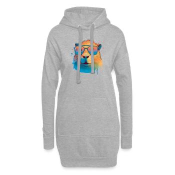 Capybara animaux mignons pour enfants aquarelle - Sweat-shirt à capuche long Femme - gris chiné - Devant