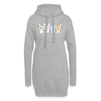 Drapeau non étiqueté Fierté LGBTQ Lapin mignon - Sweat-shirt à capuche long Femme - gris chiné - Devant