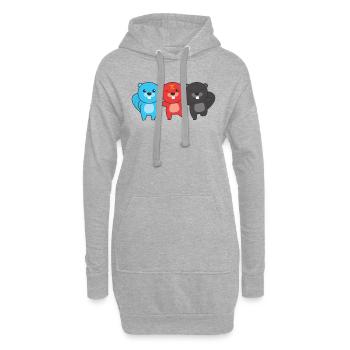 Polyamory Flag Gay Pride LGBTQ Biber - Hoodie-Kleid - Grau meliert - Vorne