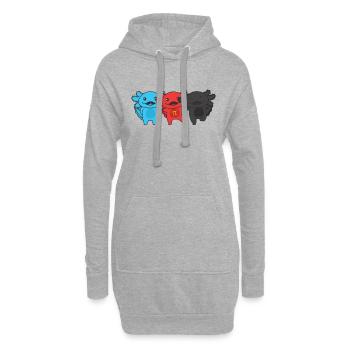 Polyamory Flag Gay Pride LGBTQ Axolotl - Hoodie-Kleid - Grau meliert - Vorne