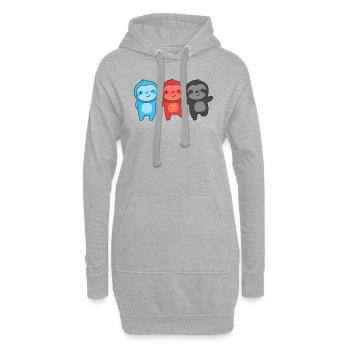 Polyamory Flag Gay Pride LGBTQ Faultier - Hoodie-Kleid - Grau meliert - Vorne