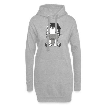La maternelle des enfants a réussi la remise des diplômes du zèbre - Sweat-shirt à capuche long Femme - gris chiné - Devant