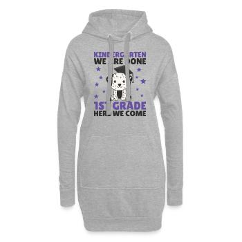 Kids Kindergarten graduate Dalmatiner 1st grade - Hoodie-Kleid - Grau meliert - Vorne